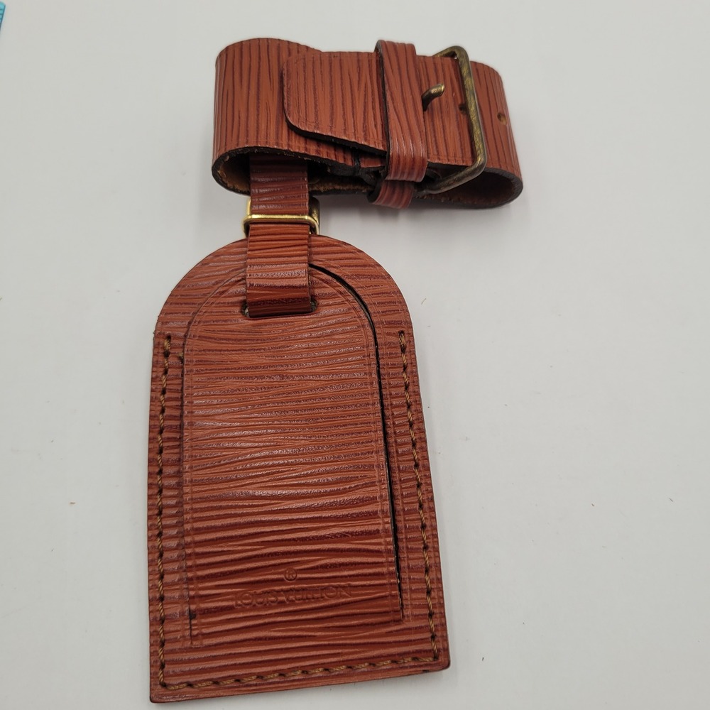 Louis Vuitton Epi Leather Luggage Tag and Poignee Handle Binder Cipango Gold